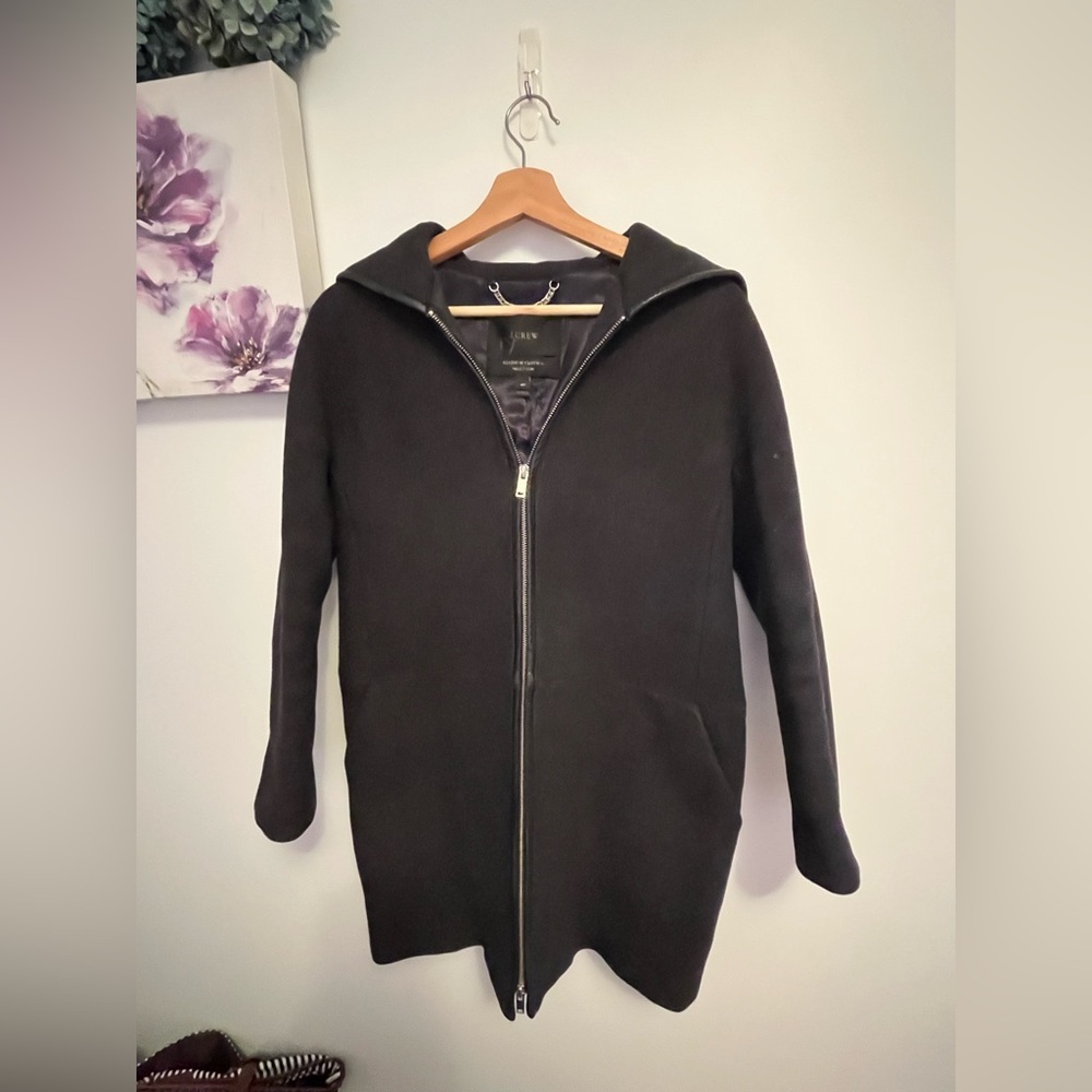 J- Crew Long Coat designed with Stadium cloth by Nello Gori - Size 4P - Picture 2 of 16